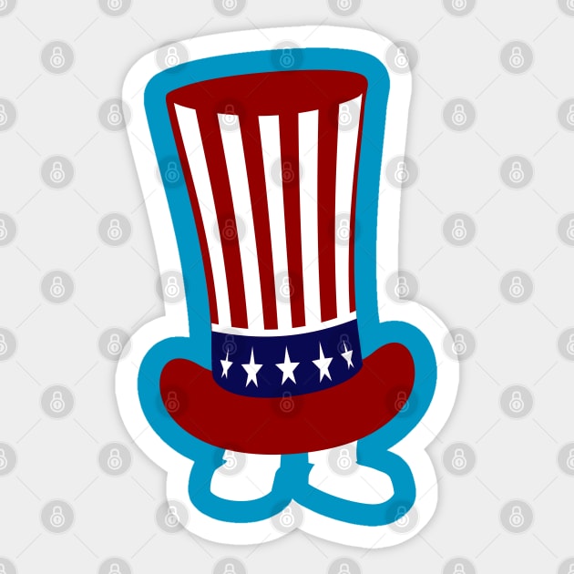 Legs in American Flag Hat Sticker by Coron na na 